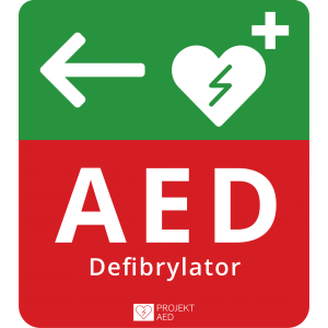 Tabliczka kierunkowa lewa - AED