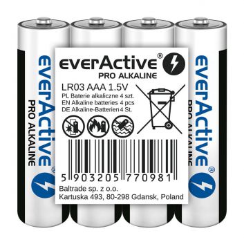LR03 4T (shrink) everActive Pro Alkaline /folia 4 szt baterie