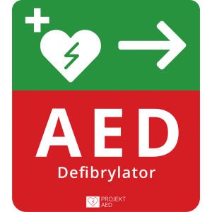 Tabliczka kierunkowa prawa - AED