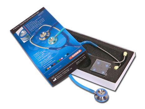 GIMA CLASSIC DUAL HEAD STETHO - Błękitny Stetoskop internistyczny