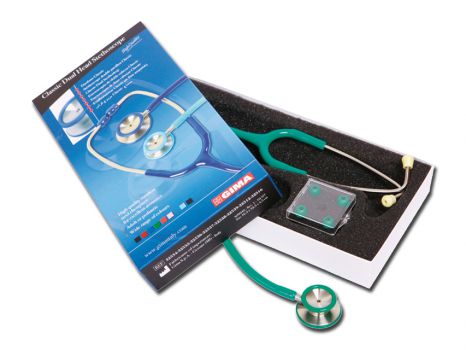 GIMA CLASSIC DUAL HEAD STETHO - Zielony Stetoskop internistyczny