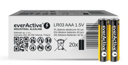 everActive LR03/AAA Industrial Alkaline Bateria alkaliczna 40 szt
