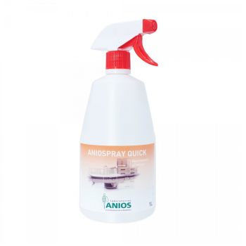 Aniospray Quick 1L ze spryskiwaczem Anios  preparat do dezynfekcji materiałów oraz sprzętu medyczneg