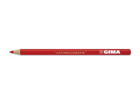 GIMA ołówek dermograficzny czerwony 6 sztuk Zestaw ołówków dermograficznych