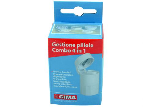 Kruszarka z gilotyną do tabletek  GIMA Wielofunkcyjny pojemnik na leki 3 w 1