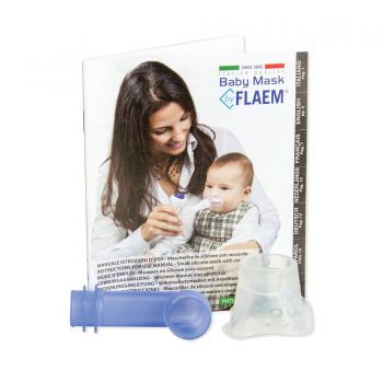Maska dla noworodków od 0-1 miesięca do inhalatora FLAEM Silikonowa maseczka do nebulizacji