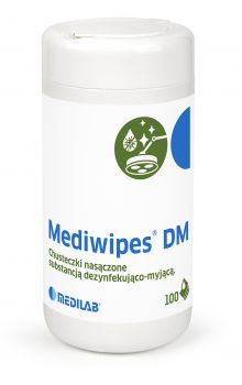 MEDIWIPES DM-100szt. tuba Medilab  Chusteczki do dezynfekcji oraz mycia delikatnych małych powierzch