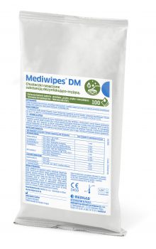 MEDIWIPES DM-100szt. wkład Medilab Chusteczki do dezynfekcji oraz mycia delikatnych małych powierzch