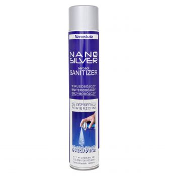 NANO SILVER aerosol SANITIZER 125 ml spray do dezynfekcji powierzchni, materiałów oraz mebli