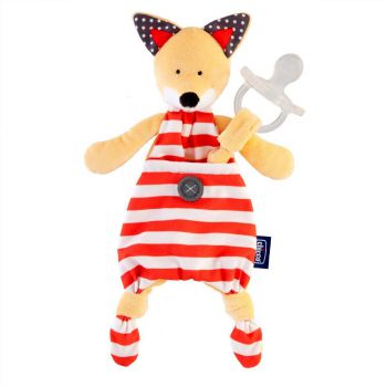 Chicco Pocket Friend 0m+-pomarańczowy lis Maskotka do smoczka dla dzieci 0m+