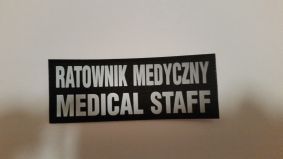 Emblemat RATOWNIK MEDYCZNY/MEDICAL STAFF 13/5 cm