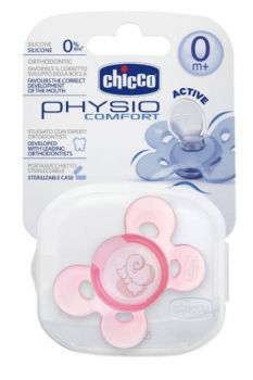 Chicco Physio Comfort Silikonowy Różowy 0m Smoczek Do Uspokajania Physio Comfort Silikonowy Różowy 0