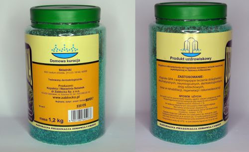 Zabłocka Sól Uzdrowiskowa jodowo-bromowa do kąpieli 1,2kg Sól Uzdrowiskowa zdrowotna jodowo-bromowa