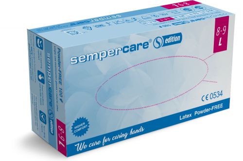 Sempercare EDITION rękawice lateksowe PF r. L Rękawice diagnostyczne lateksowe bezpudrowe 100 szt