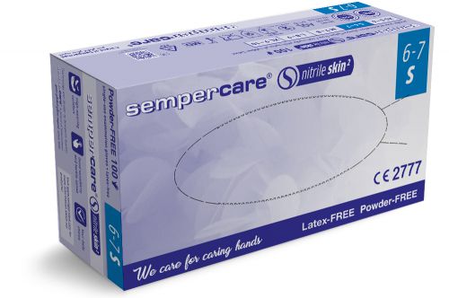 Sempercare SKIN 2 rękawice nitrylowe PF r. S Rękawiczki diagnostyczne nitrylowe bezpudrowe 200 szt