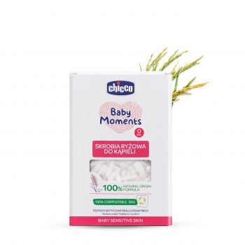 ORGANICZNA SKROBIA RYZOWA DO KĄPIELI 250 GR 0M+ CHICCO   Baby Moments