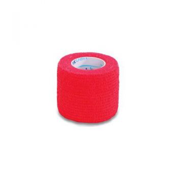 StokBan 2,5 x 450cm-czerwony Bandaż elastyczny samoprzylepny